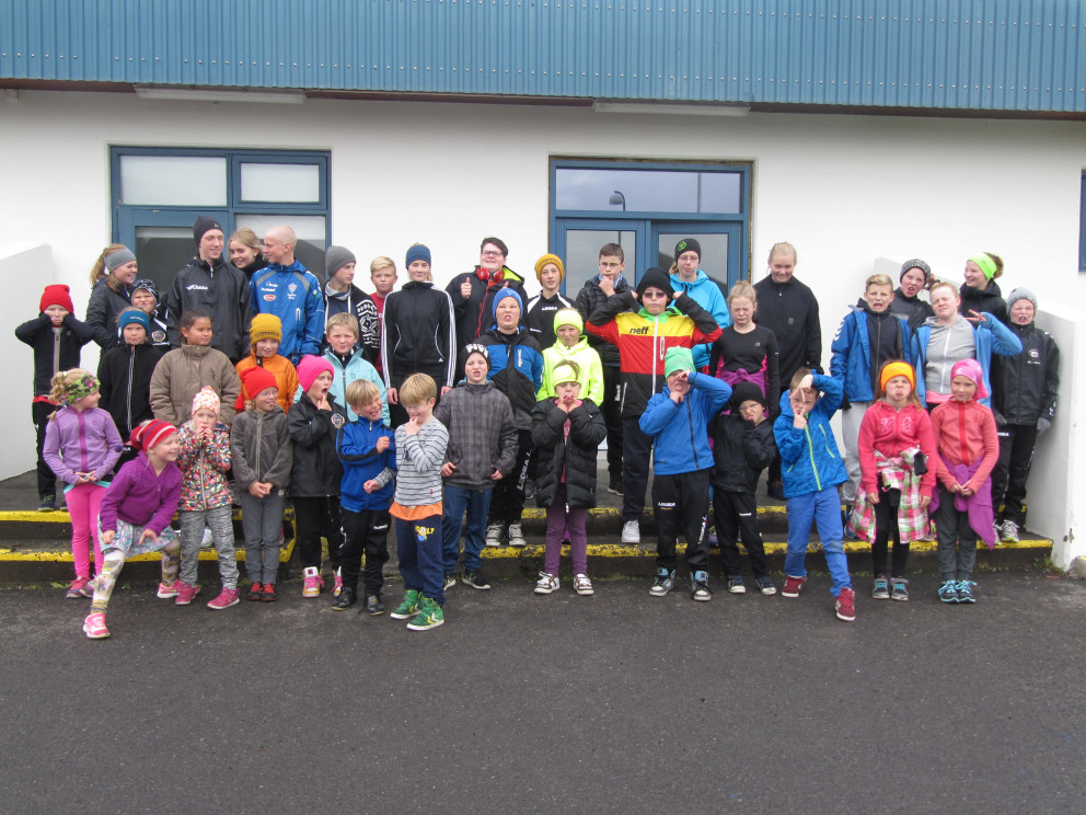 Mynd frá Norræna skólahlaupinu í fyrra