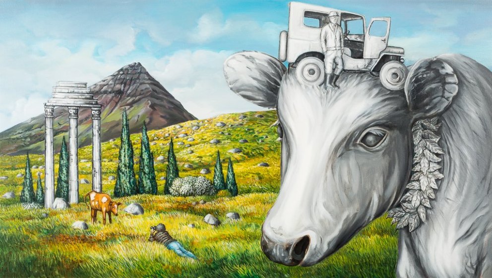 Skólinn fær listaverk að gjöf