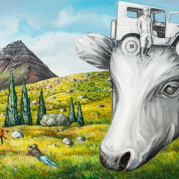 Skólinn fær listaverk að gjöf